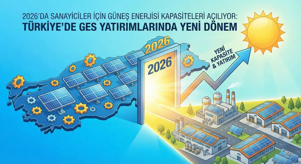 2026’da Sanayiciler İçin Güneş Enerjisi Kapasiteleri Açılıyor: Türkiye’de GES Yatırımlarında Yeni Dönem