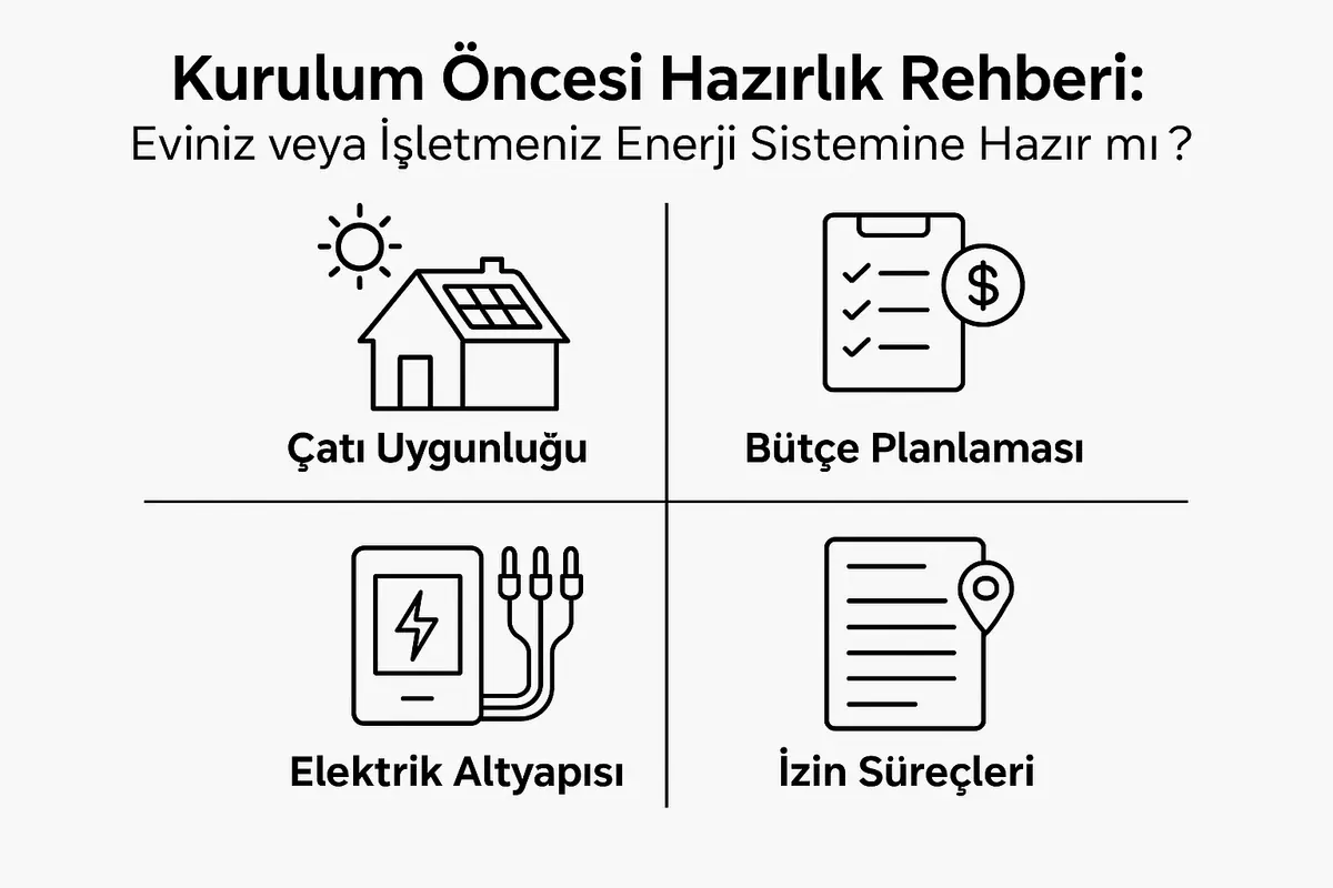 Kurulum Öncesi Hazırlık Rehberi: Eviniz veya İşletmeniz Enerji Sistemine Hazır mı?