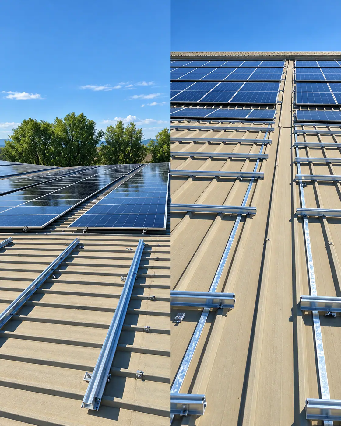 Manisa Salihli’deki 4.446 kWp endüstriyel çatı GES projesinde fabrika çatısındaki güneş panelleri